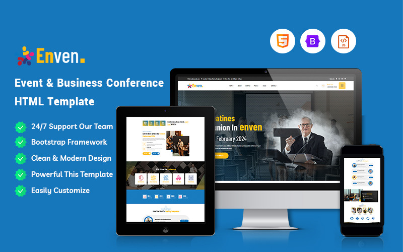 Enven - Modello di sito web per eventi e conferenze aziendali
