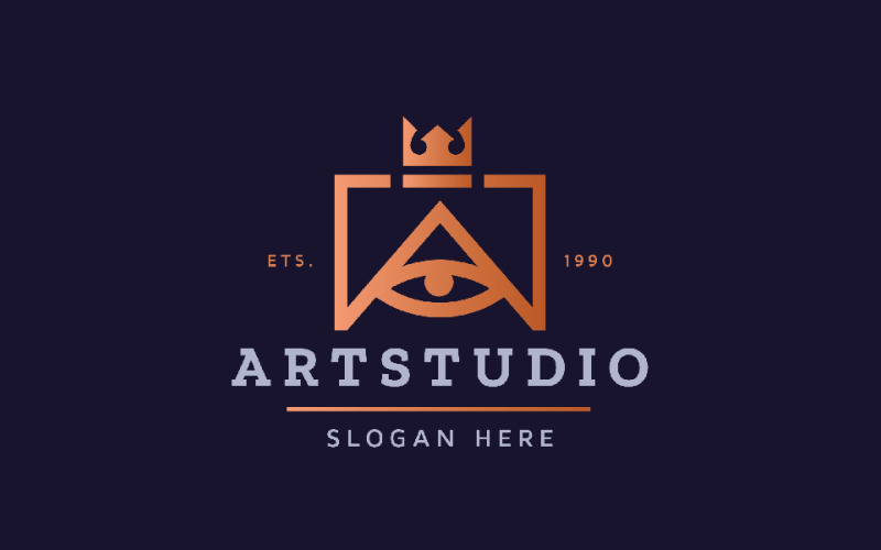 Art Studio Bokstaven En Pro Logotyp