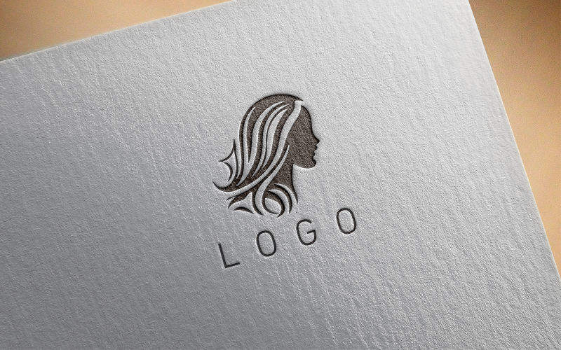 Elegant girl logo 6-0547-23