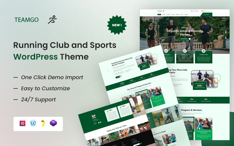 Teamgo – Running Club & Fitness WordPress-tema