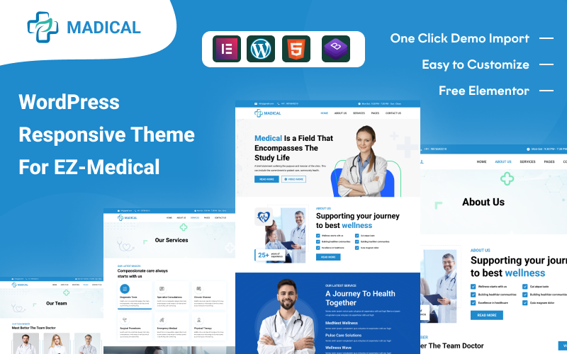 EZ Medical : améliorez vos services de santé avec le thème WordPress EZ Medical