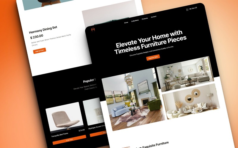 Furnita -家具商店的HTML目标页面模板