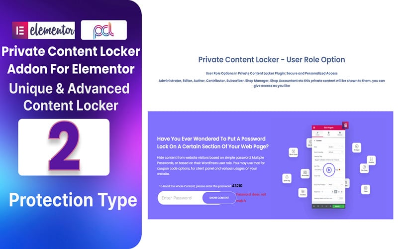 Private Content Locker WordPress-Plugin für Elementor