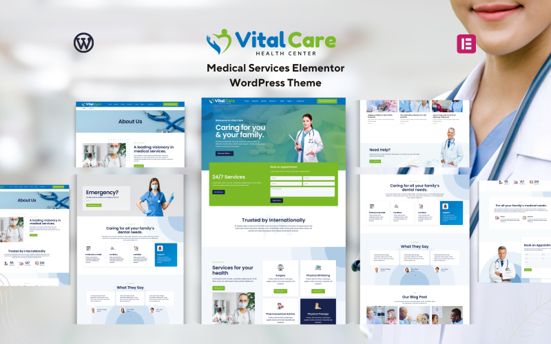 Vital Care — тема WordPress для многофункциональных медицинских услуг