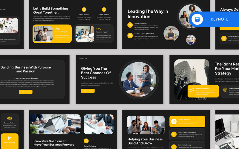 Findeck – Pitch Deck Keynote sablon