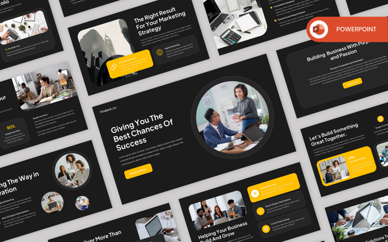 Findeck - Pitch Deck PowerPoint-Vorlage