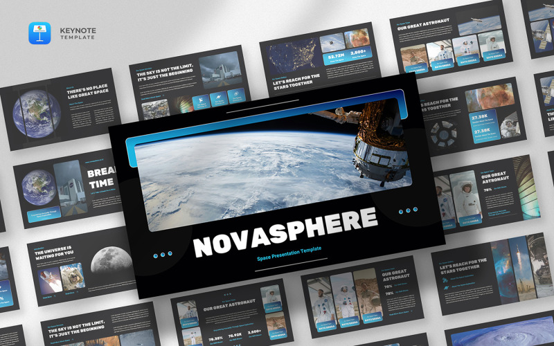 Novasphere – Space & Astronaut Keynote sablon