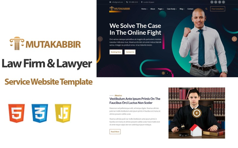 Mutakabbir - Modèle de site Web pour cabinet d'avocats et services d'avocats