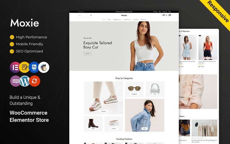 Moxie - Modewinkel en kleding Multifunctioneel responsief WooCommerce-thema