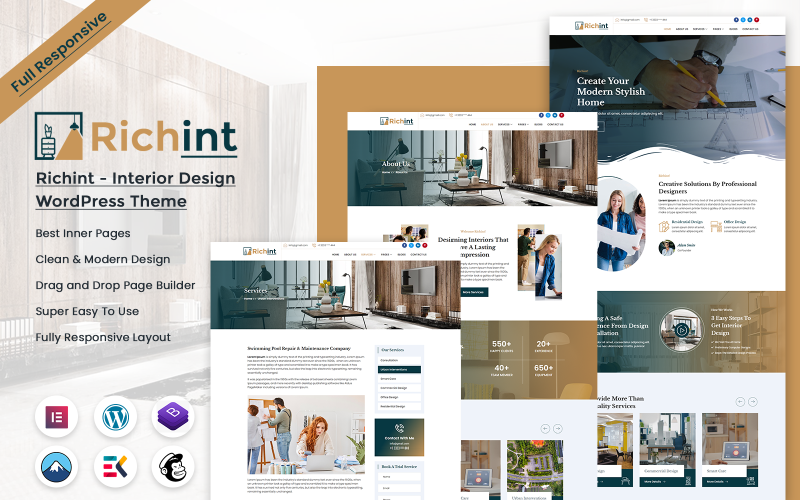 Richint - WordPress-thema voor interieurontwerp