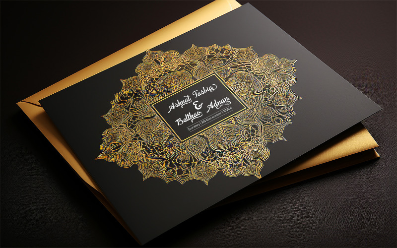 Luxuriöses Hochzeitskarten-, Hochzeitskarten- und Einladungskarten-Design