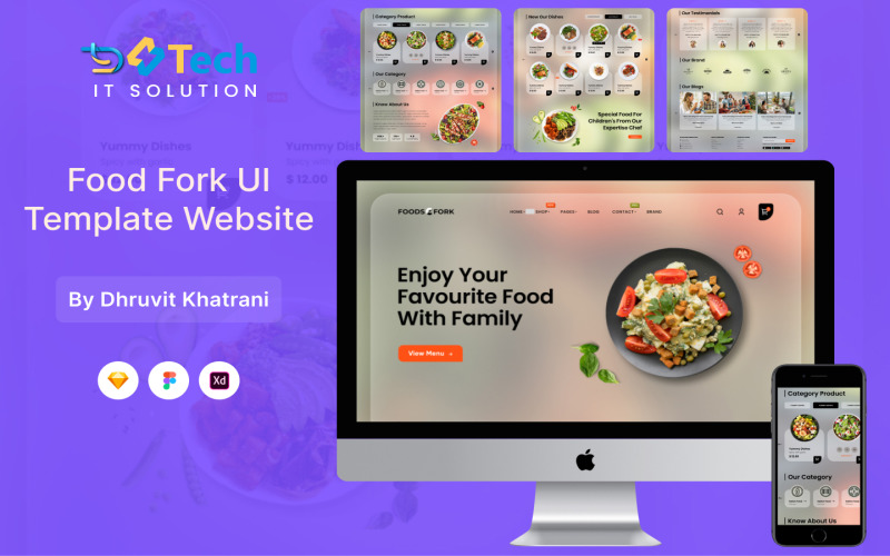 Foods Webbplatsdesign målsida