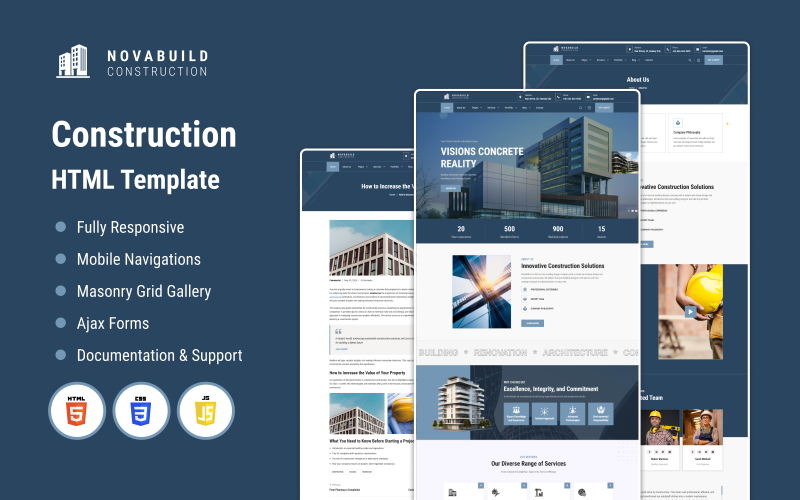 NovaBuild - Modèle HTML de construction