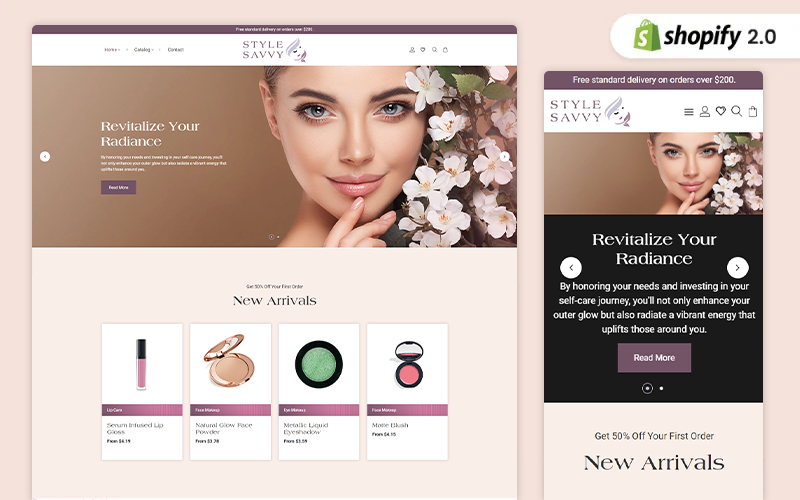 StyleSaavy – Shopify-tema för skönhets- och kosmetikabutiker