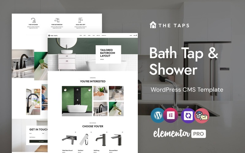 The Taps — тема WordPress Elementor для сантехнических услуг