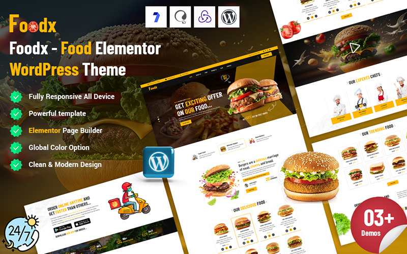 Foodx – Elementor-WordPress-Theme für Lebensmittel