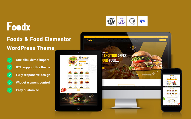 Foodx - Food Elementor WordPress-tema