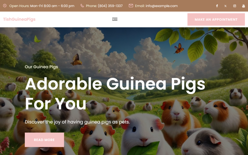 TishGuineaPigs – Thème WordPress pour cochons d'Inde