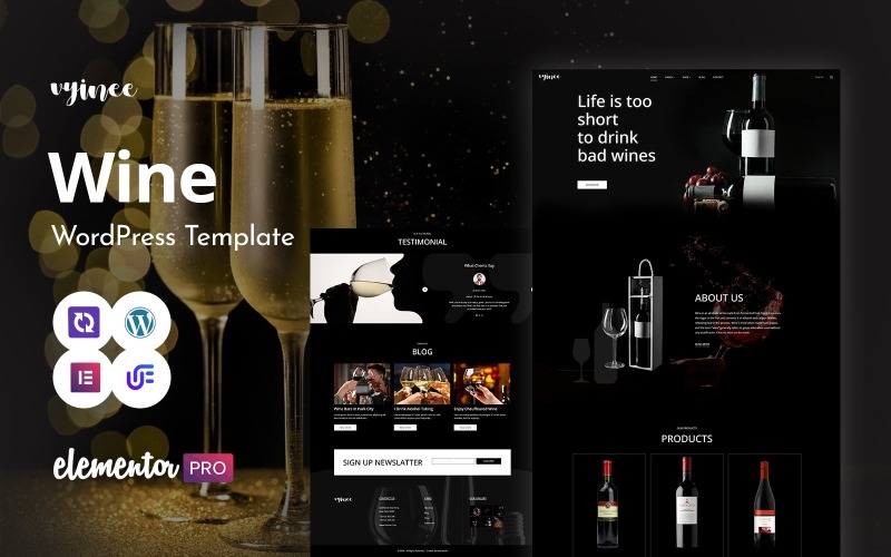 Vninee - WordPress元素主题的葡萄酒商店和酿酒厂