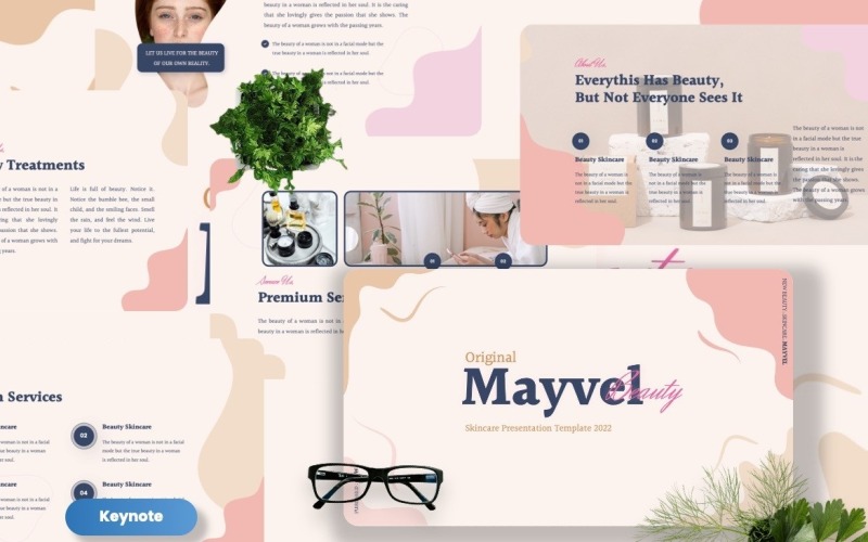 Mayvel - Keynote皮肤护理模板