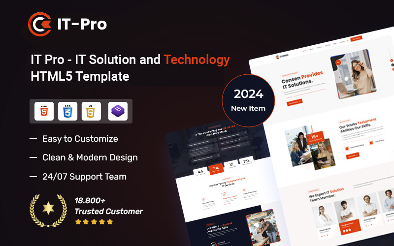 ITpro – HTML5-Vorlage für IT-Lösungen und -Technologie