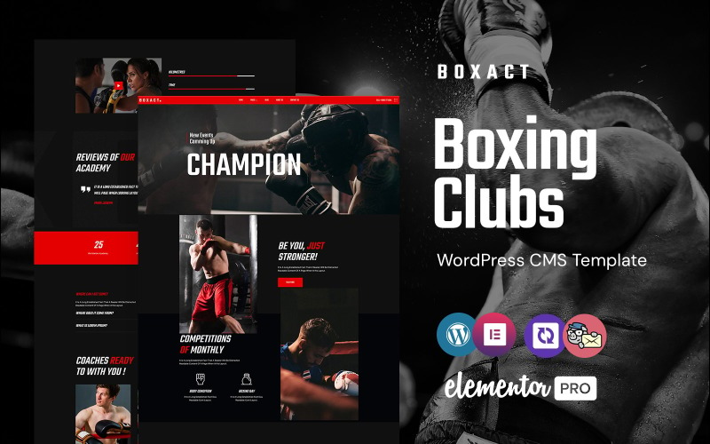 Boxact - WordPress Elementor主题的俱乐部和拳击学院