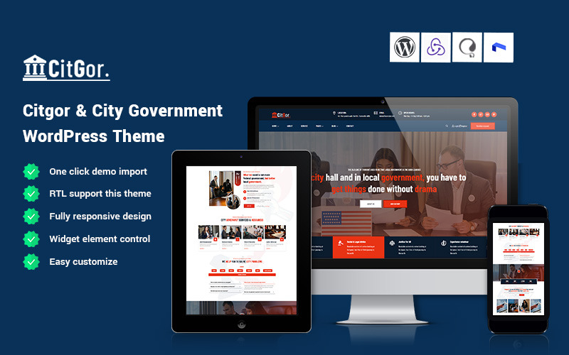 Citgor – Városi önkormányzat WordPress téma