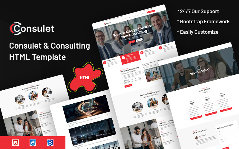 Consullet – Danışmanlık Web Sitesi Şablonu