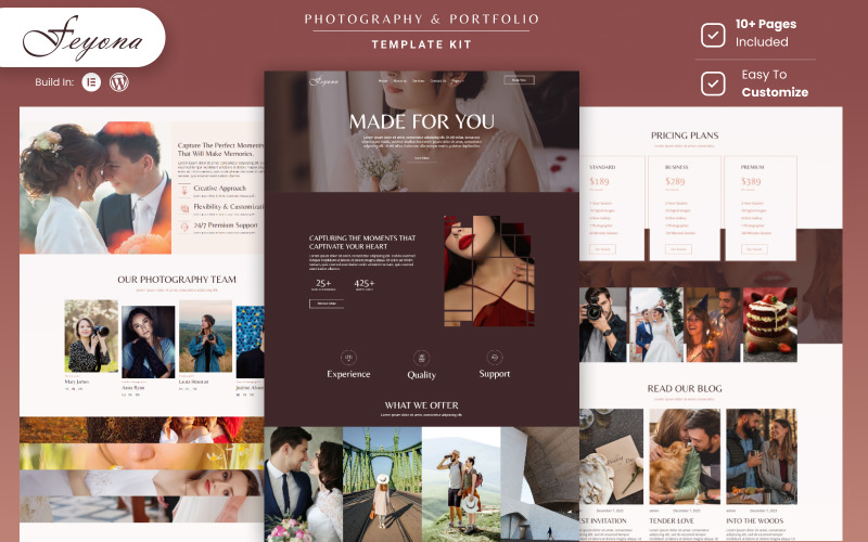 Feyona - Набір шаблонів для фотографій і портфоліо Elementor