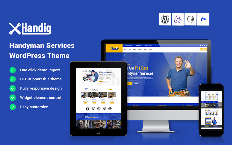 Handig – WordPress-Theme für Handwerkerdienste