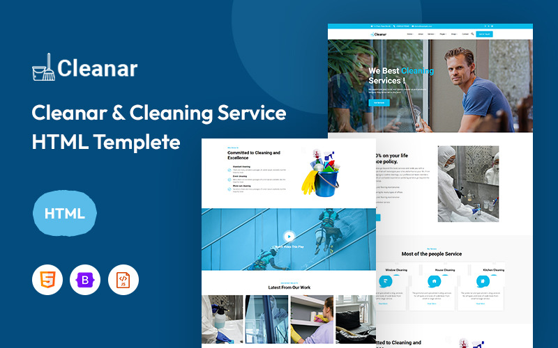 Šablona webu Cleanar – úklidová služba