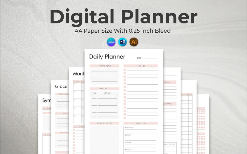 Canva digitale planner-sjabloon