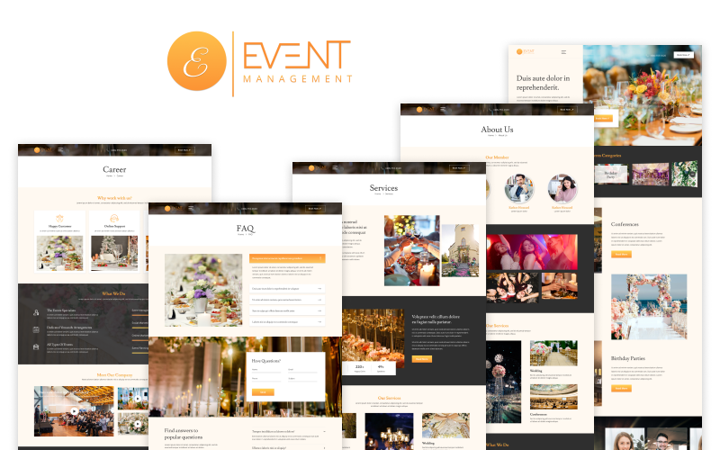 Evenementen en festivals, feest-/evenementenbeheer - HTML5-sjabloon