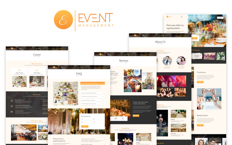Events & 节日，派对和事件管理- HTML5模板