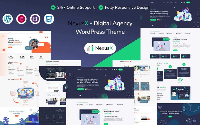 Nexusx - Tema WordPress de Agência Digital