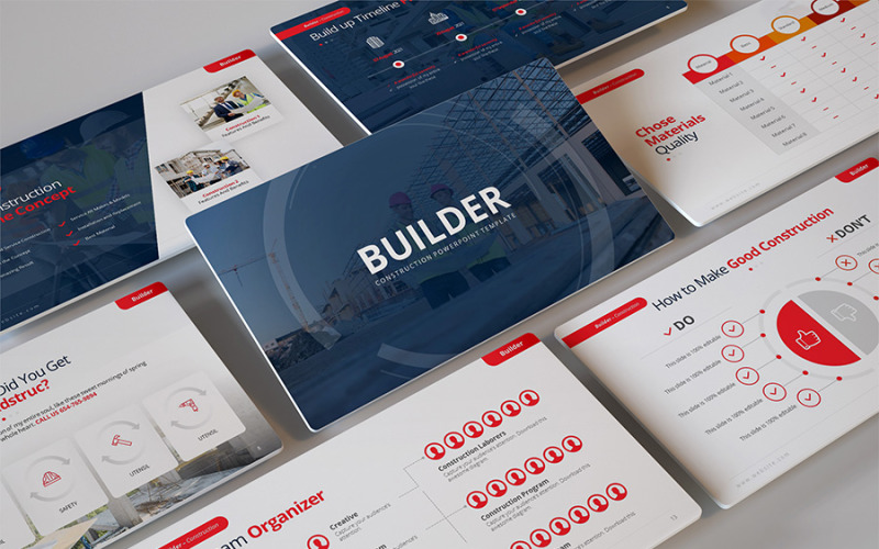 Builder – Építőipari PowerPoint sablon