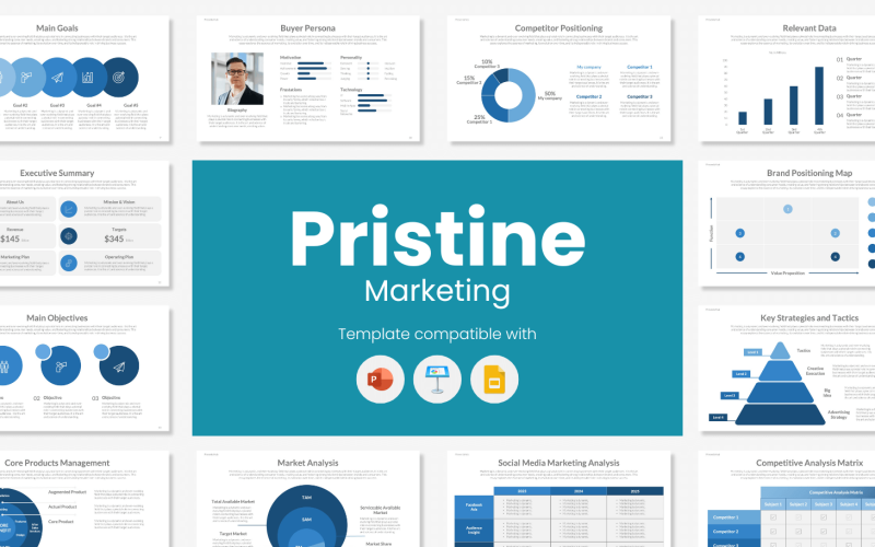 Makelloses Marketing PowerPoint-Vorlage