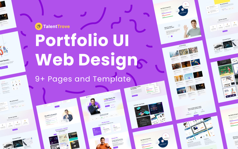 Портфоліо UI Дизайн веб-сайту - Telent Trove
