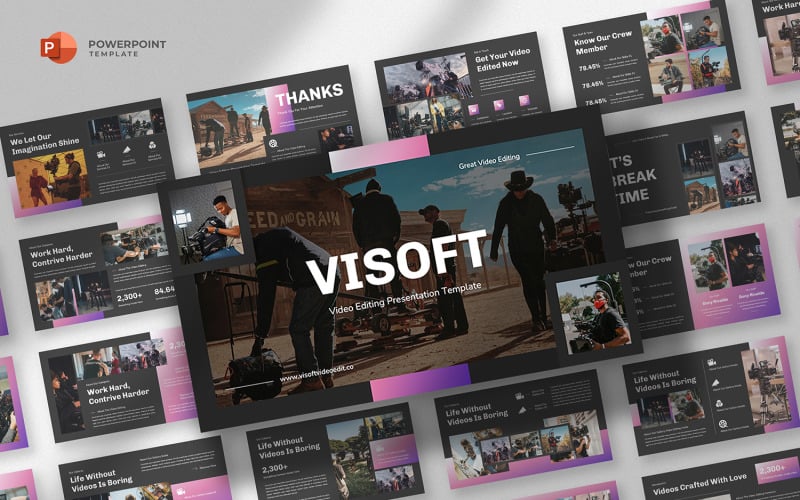 Visoft - Шаблон Powerpoint для видео и фильмов