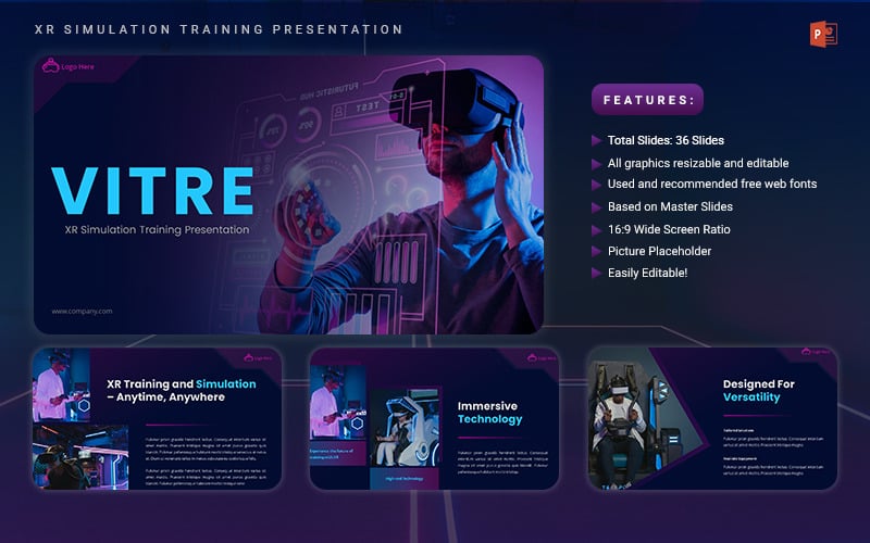 Vitre - XR Simulation Training PowerPoint Template