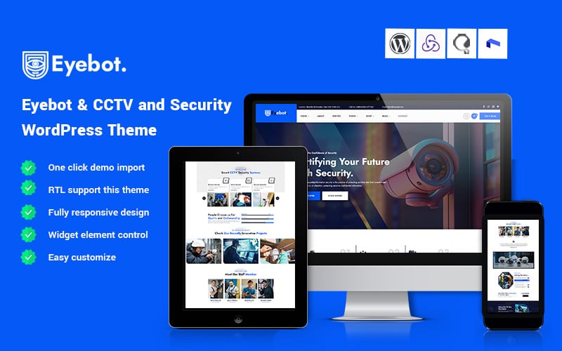 Eyebot — тема WordPress для видеонаблюдения и безопасности