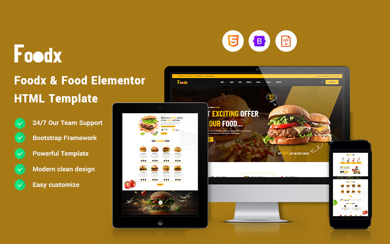 Foodx -食品网站模型