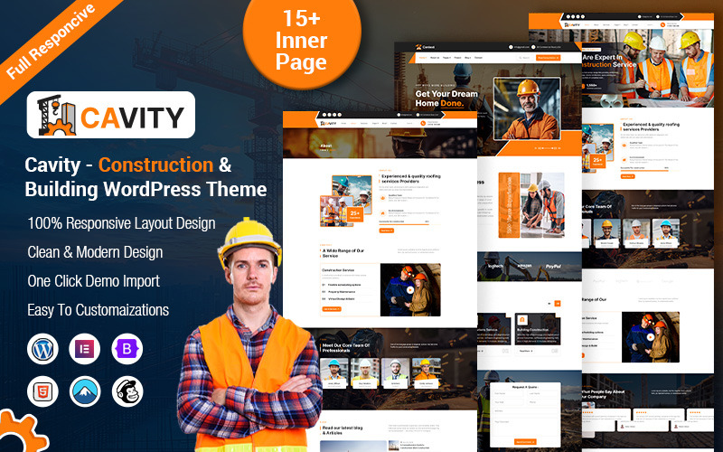 Téma WordPress Cavity - Construction & Building