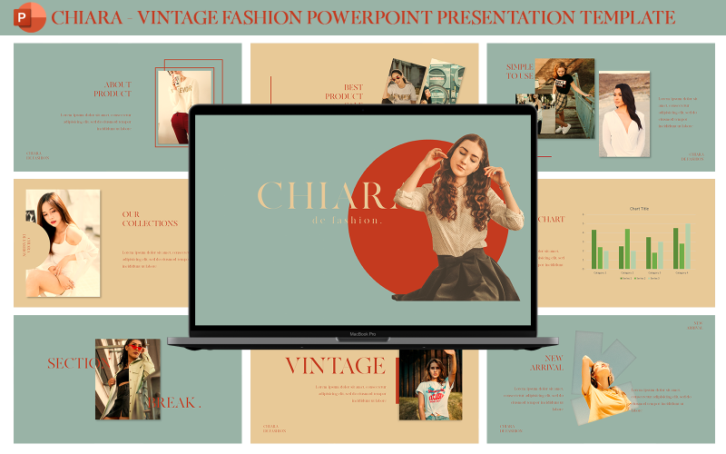 Chiara - Vintage Fashion Шаблон презентації