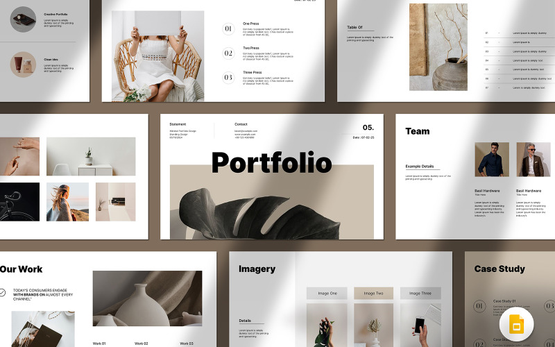 Portfolio Google slide Presentation Template