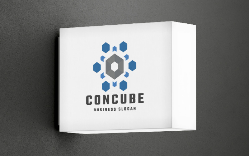 Verbinden und teilen Sie das Cube-Logo