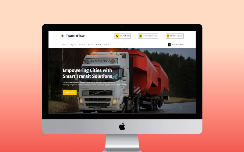 TransitFlow | HTML-sjabloon voor vrachtoplossingen