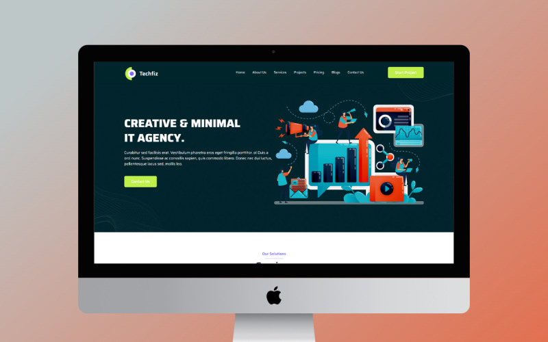 Techfiz | IT Agency HTML Landing Page Website Template