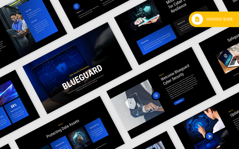 Blueguard – кібербезпека Google Slide Template