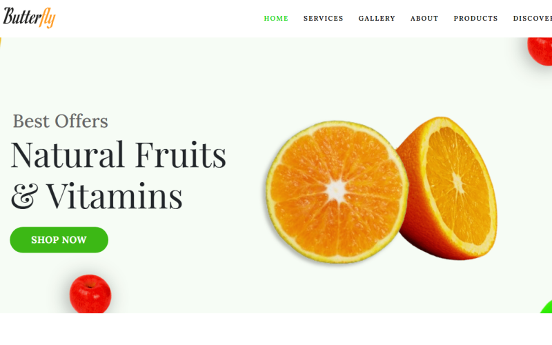 Fruit Shop – Bootstrap 5 nyitóoldalsablonja